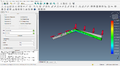 Set the scale from Blender export (1000x). Now the stress is visible, and dimensions are correct. Nice to work with familiar units.