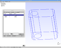 The mesh with three different parts.